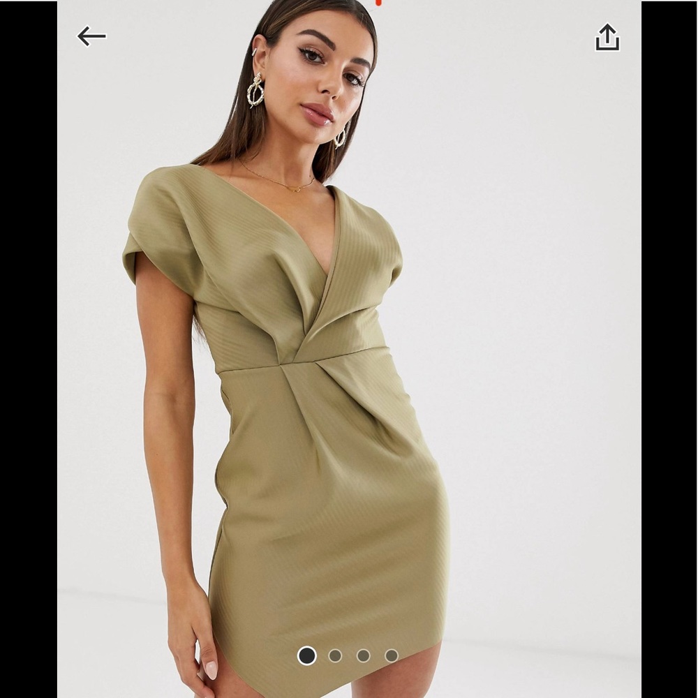 NWT ASOS DESIGNStripe Detail Asymmetric Mini Dress